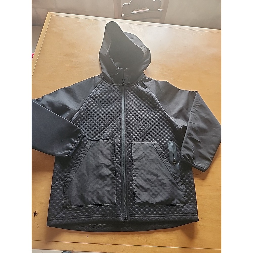 Zara Cropped Hooded Black Jacket Size 9